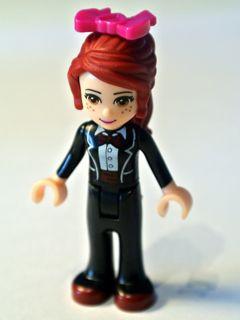 LEGO Minifigure-Mia, Black Trousers, Black Formal Jacket with Bow Tie-Friends-FRND041-Creative Brick Builders